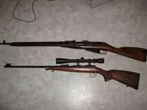 mon mosin nagant30-284W(à vendre)et ma CZ452 luxe 22lr